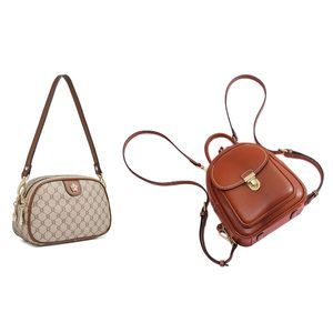 Vegan Leather Small Crossbody Bag for Women and Small Backpack Purse for😻